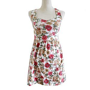 Floral American Eagle Dress Cotton White Size M